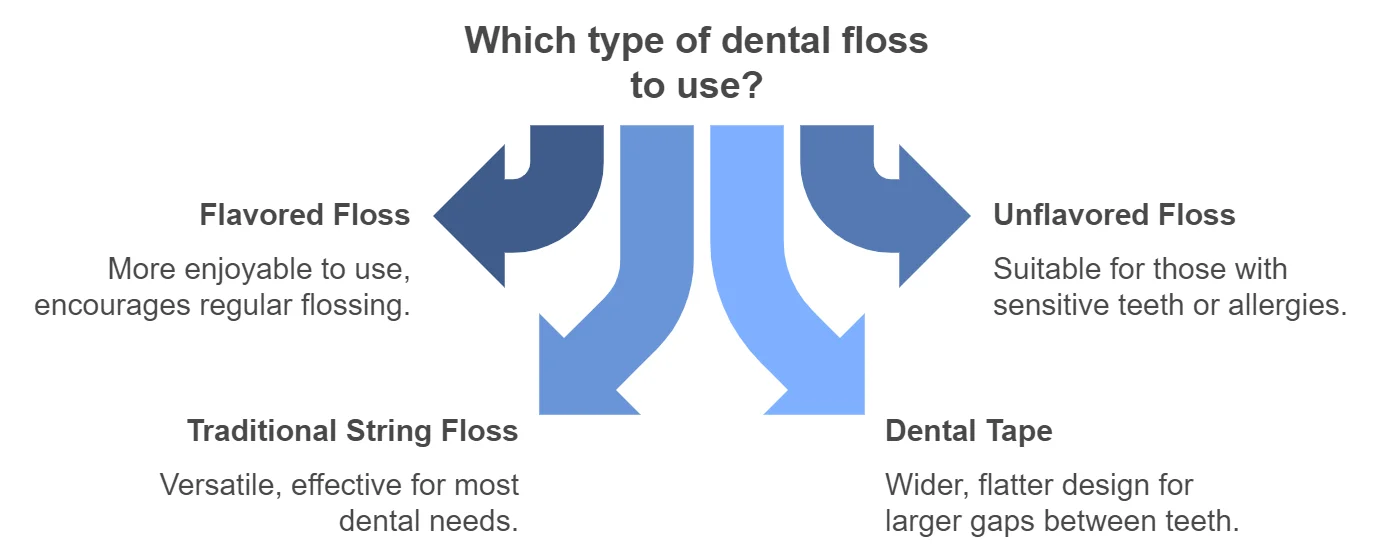 Different types of dental floss min