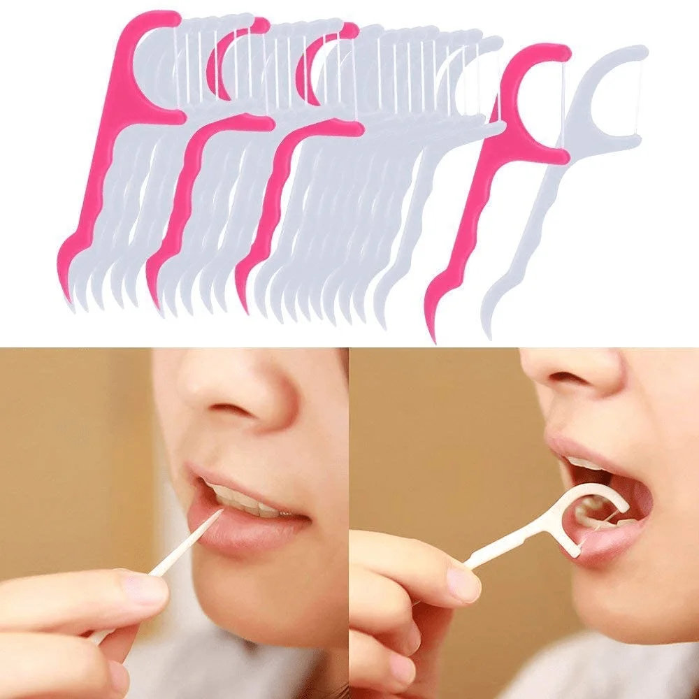 Image of floss picks and floss holders min