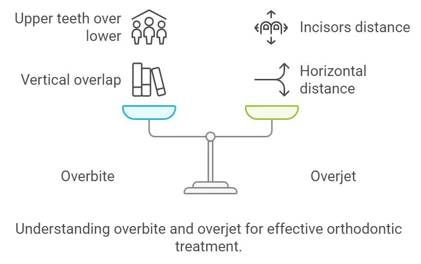 Overbite and overjet orthodontic treatment